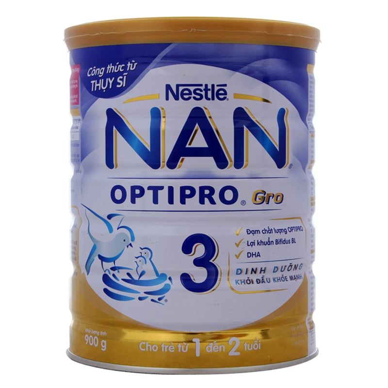 Sữa bột Nan Optipro Gro cho trẻ từ đến tuổi lon 900g – Chuỗi