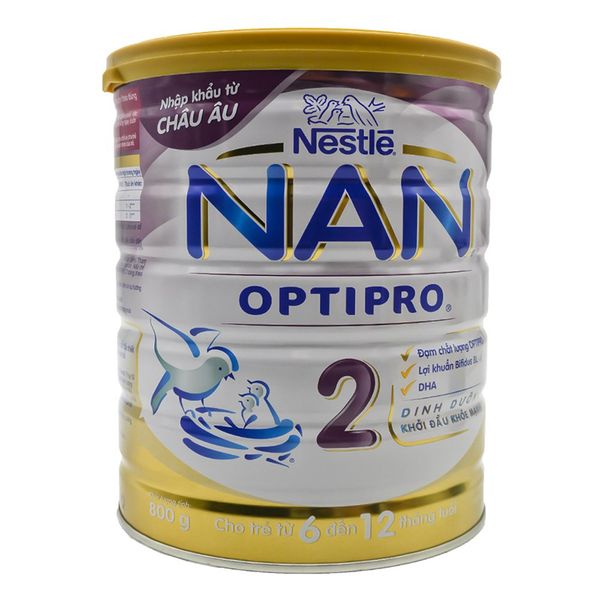  Sữa bột Nestle Nan Optiprocho trẻ từ 6 đến 12 tháng hộp 800 g 