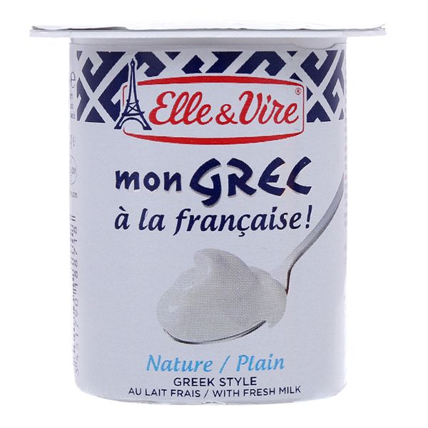  Sữa chua Elle & Vire nguyên chất kiểu Hy Lạp 125g 