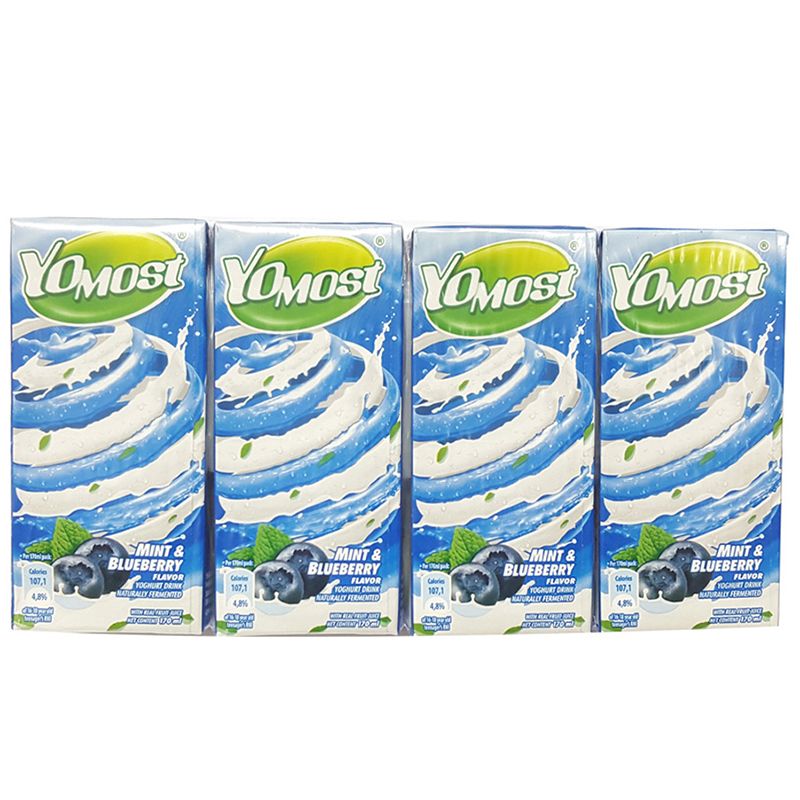 Sữa chua uống YoMost hương bạc hà việt quất lốc 4 x 170ml – Chuỗi Tạp ...