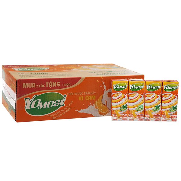  Sữa chua uống YoMost vị cam thùng 48 x 170ml 