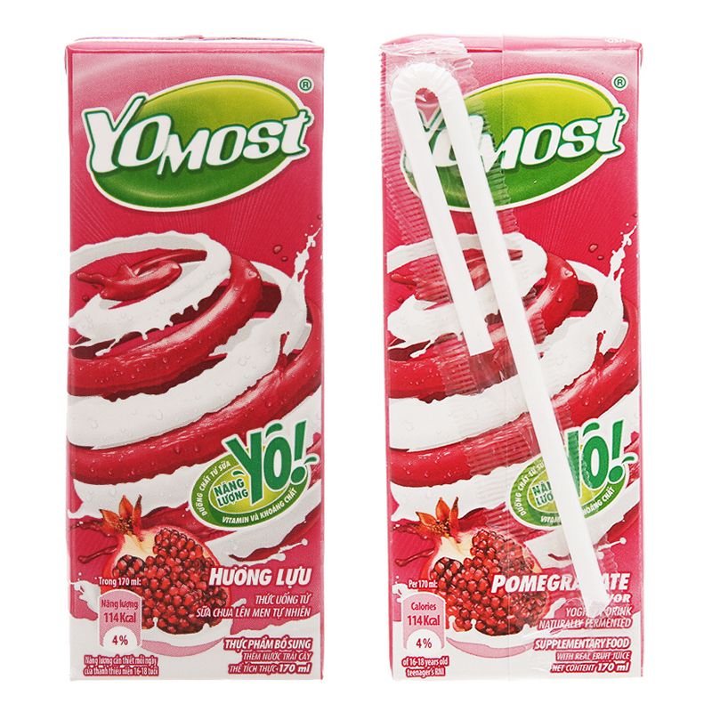 Sữa chua uống YoMost vị lựu lốc 4 x 170ml – Chuỗi Tạp Hóa Việt - Chuyên ...
