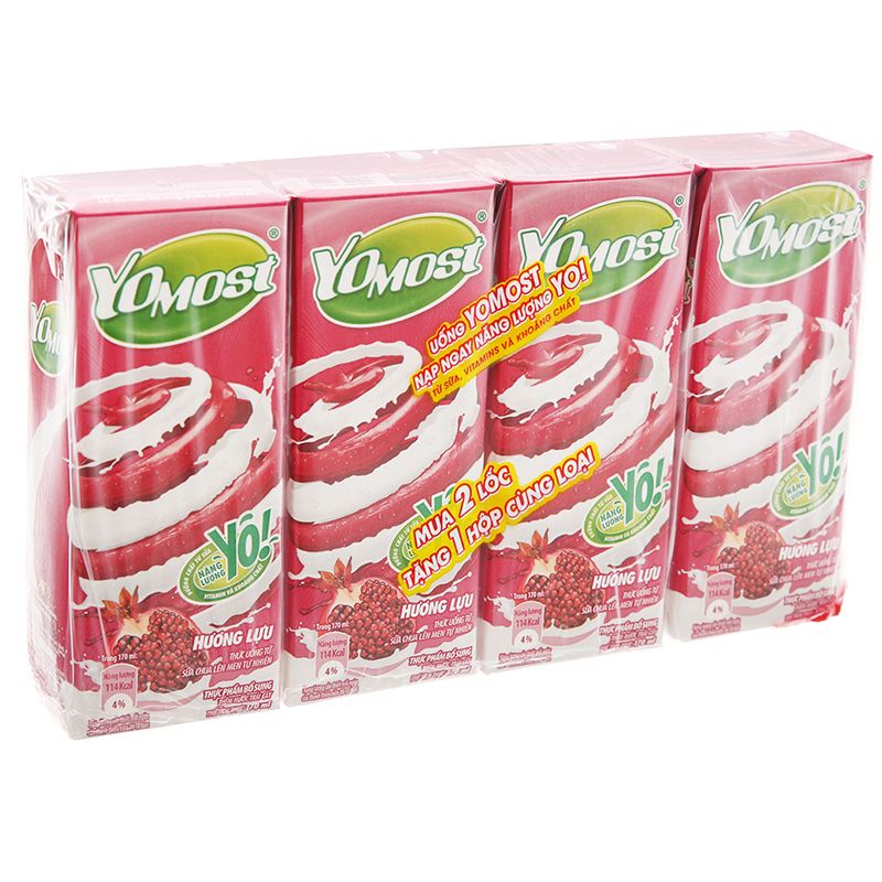 Sữa chua uống YoMost vị lựu lốc 4 x 170ml – Chuỗi Tạp Hóa Việt - Chuyên ...