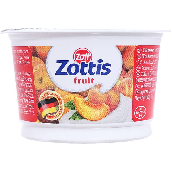  Sữa chua Zott Zottis vị đào 100g 