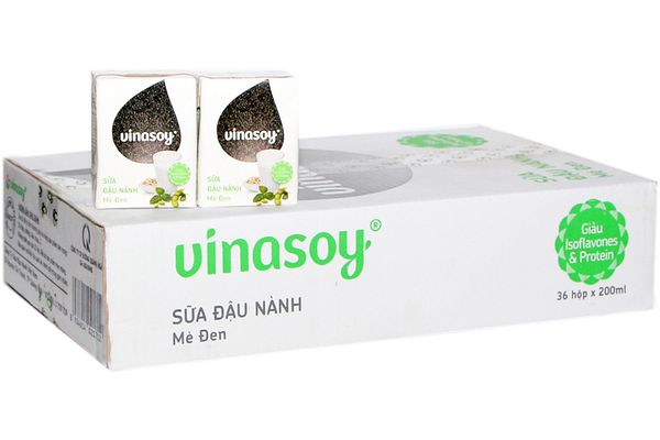  Sữa đậu nành Vinasoy mè đen thùng  36 hộp x 200 ml 