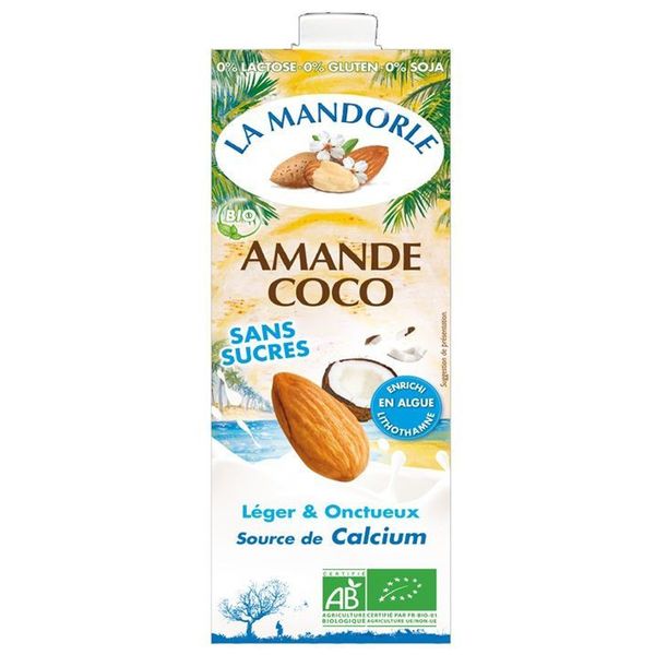  Sữa hạnh nhân dừa hữu cơ La Mandorle 1L 