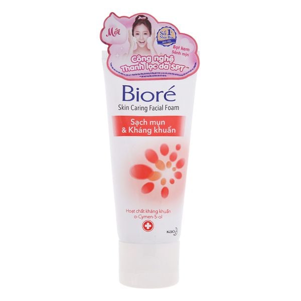  Sữa rửa mặt Bioré sạch mụn kháng khuẩn tuýp 50g 