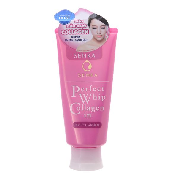  Sữa rửa mặt Collagen Senka Perfect Whip 120g 