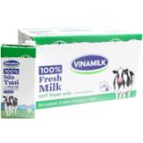  Sữa tươi tiệt trùng Vinamilk có đường thùng 12 hộp x 1 lít 