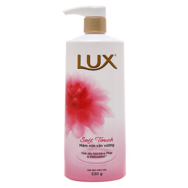  Sữa tắm Lux mềm mịn tinh dầu hoa hồng pháp chai 530g 