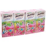  Sữa tiệt trùng NutiFood Nuvita hương dâu lốc 4 hộp x 180ml 