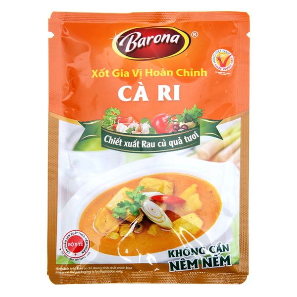  Sốt gia vị hoàn chỉnh cà ri Barona gói 80g 