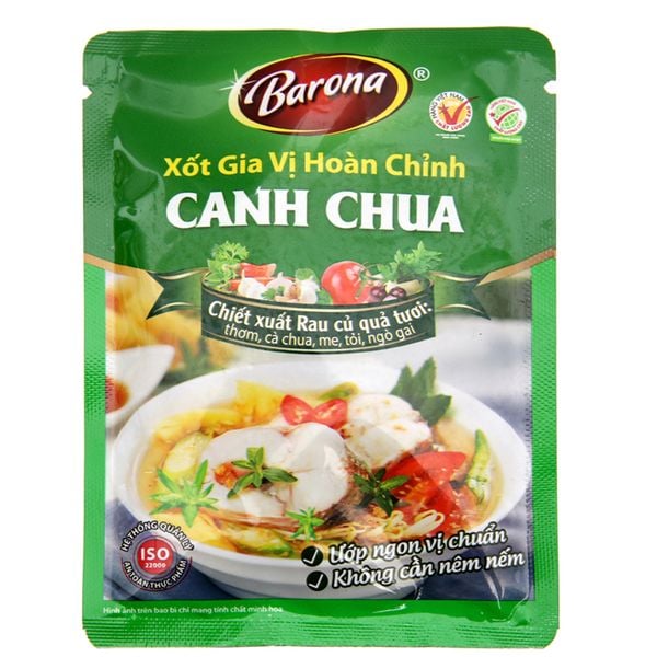  Sốt gia vị hoàn chỉnh nấu canh chua Barona gói 80g 