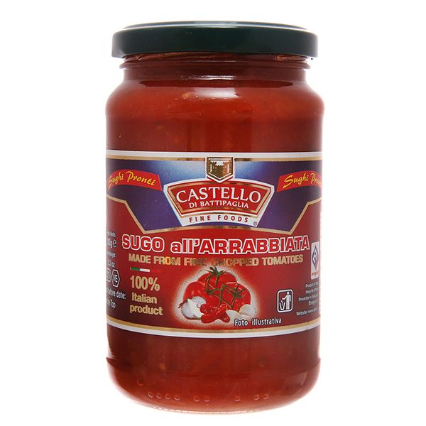  Sốt mì Ý Castello Arrabbiata hũ 350g 