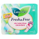  Băng vệ sinh Laurier Fresh and Free siêu thấm siêu mỏng không cánh gói 20 miếng 