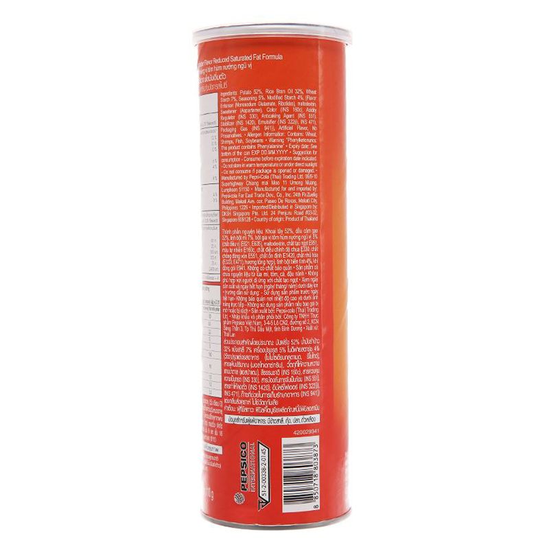  Snack khoai tây Lay's Stax tôm hùm nướng ngũ vị lon 105g 