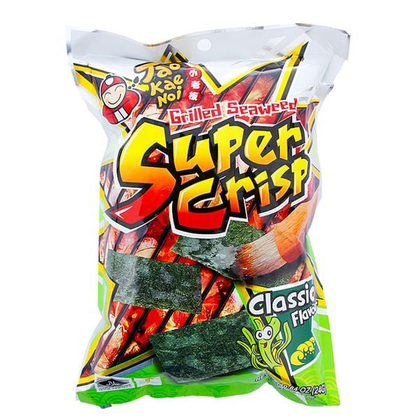  Snack rong biển nướng Tao Kae Noi Super Crisp vị truyền thống 24g 