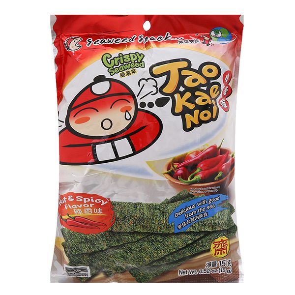  Snack rong biển giòn Tao Kae Noi vị cay gói 15g 