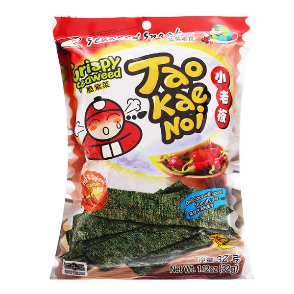  Snack rong biển giòn Tao Kae Noi vị cay gói 32g 