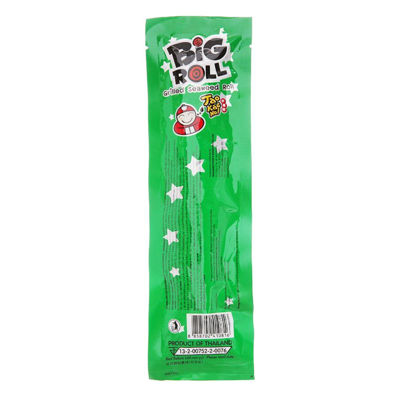  Snack rong biển Tao Kae Noi Big Roll vị truyền thống hộp 6 gói x 3g 