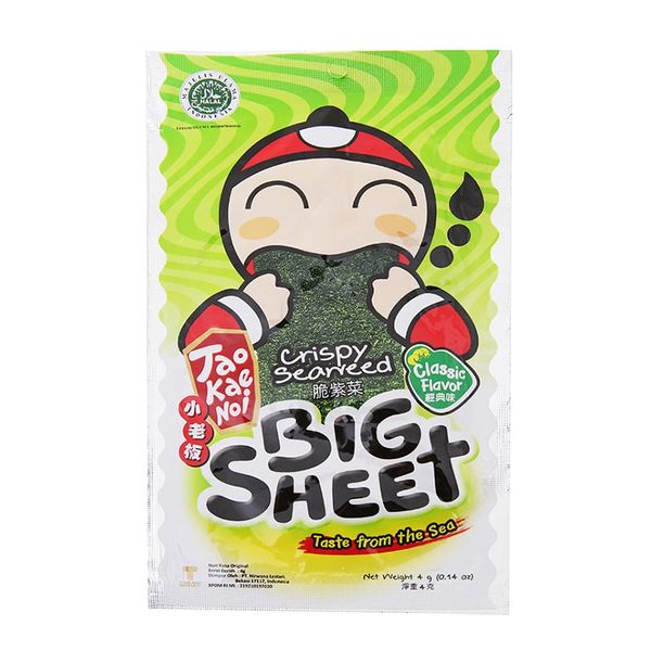  Snack rong biển vị truyền thống Tao Kae Noi Big Sheet gói 3,2g 