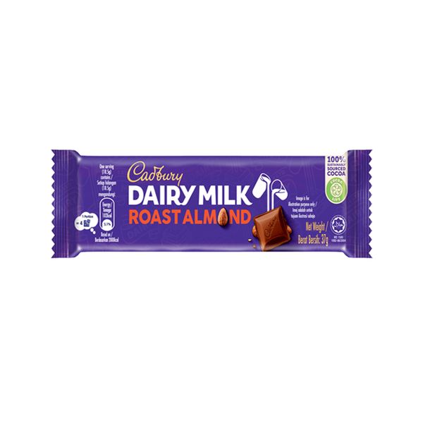  Socola sữa Cadbury Dairy Milk hạnh nhân gói 37g 