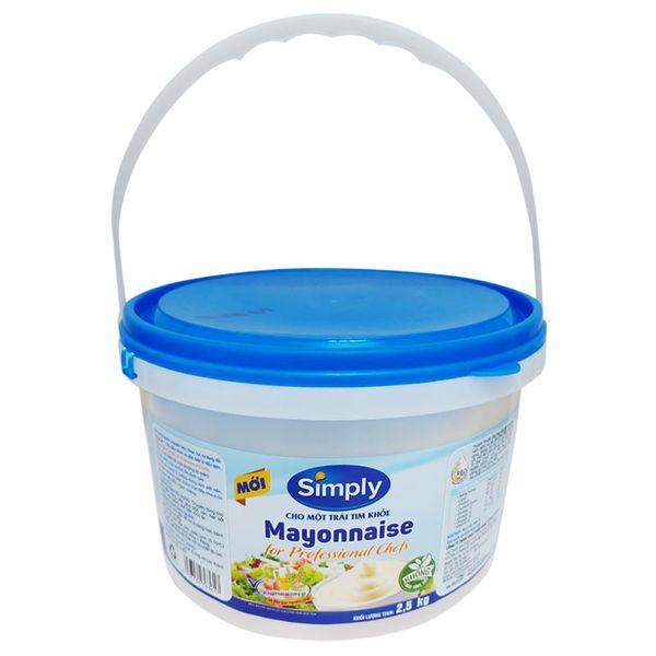  Sốt mayonnaise Simply dành cho đầu bếp chuyên nghiệp xô 2,5 kg 