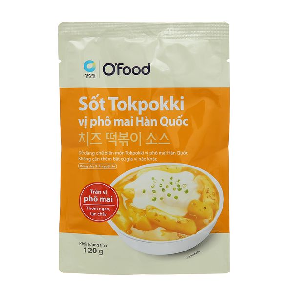  Sốt Tokpokki vị phô mai Hàn Quốc O'food gói 120 g 