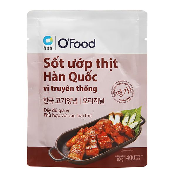  Sốt ướp thịt Hàn Quốc vị truyền thống O'food gói 80 g 