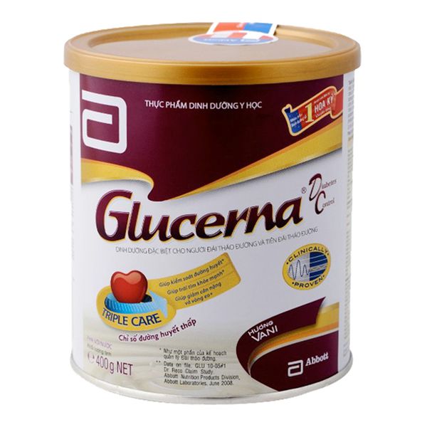  Sữa bột dành cho người bệnh tiểu đường Abbott Glucerna vani lon 400g 