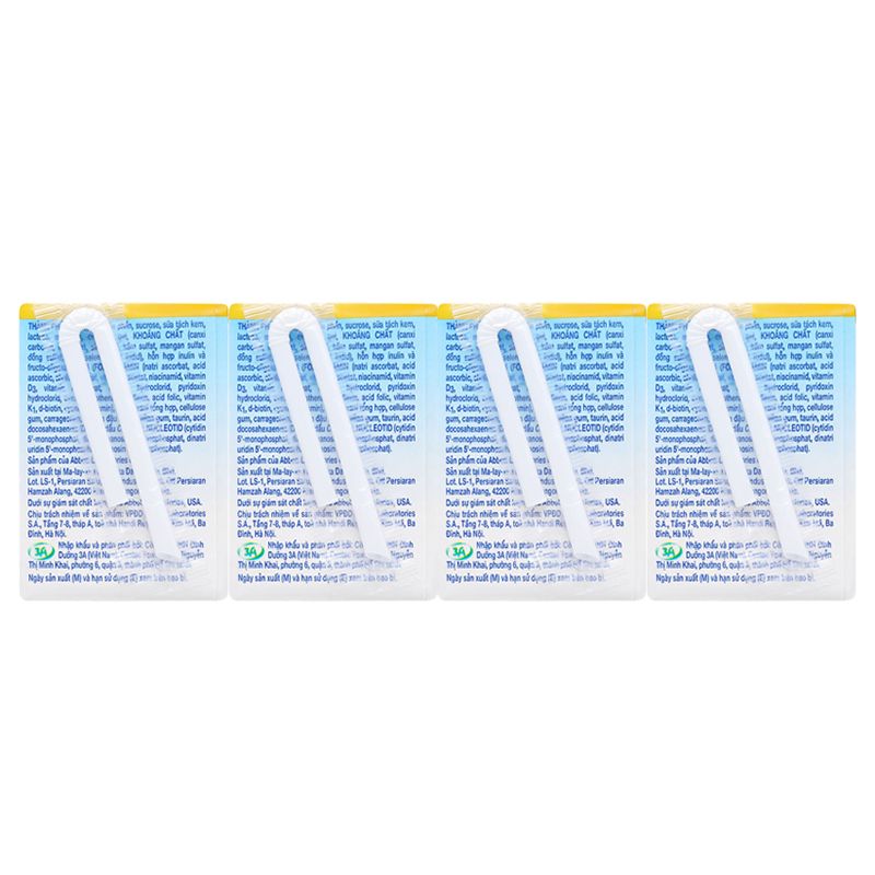  Sữa bột pha sẵn Abbott Grow Gold hương vani lốc 4 hộp x 110ml 