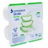  Sữa chua Long Thành Lothamilk nha đam thùng 12 lốc x 4 hũ x 100g 