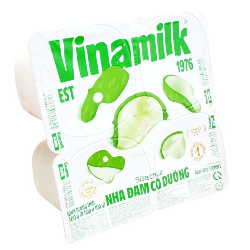  Sữa chua nha đam Vinamilk thùng 12 lốc x 4 hộp x 100g 