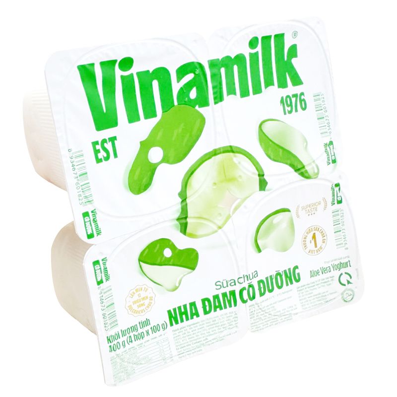  Sữa chua nha đam Vinamilk lốc 4 hộp x 100g 
