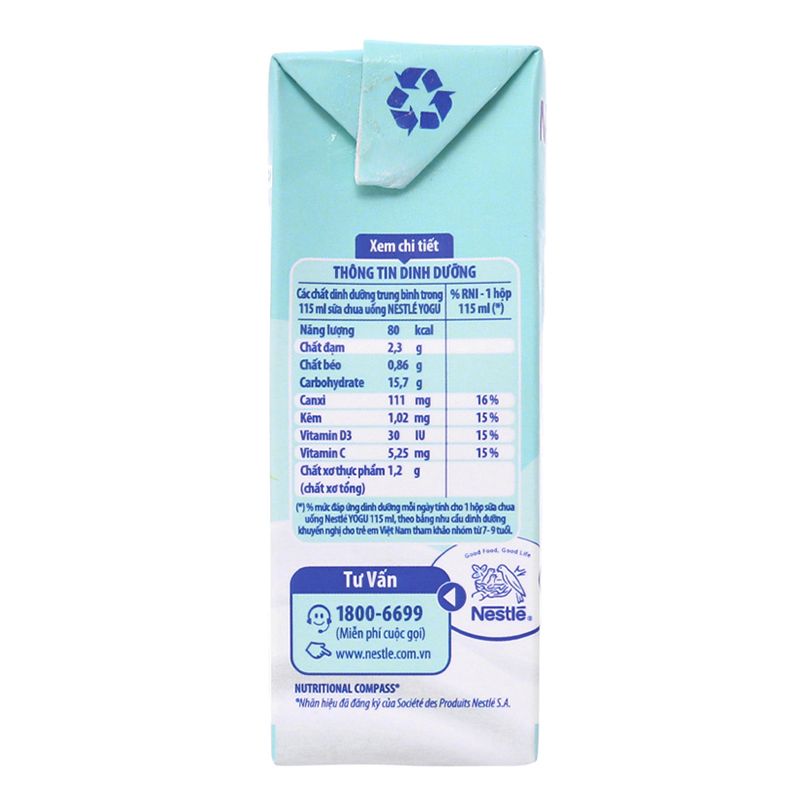  Sữa chua uống Nestlé Yogu có chứa tổ yến thùng 24 hộp x 115ml 