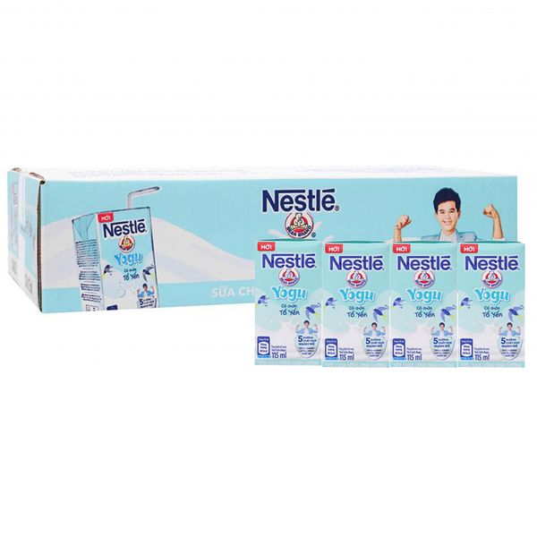  Sữa chua uống Nestlé Yogu có chứa tổ yến thùng 24 hộp x 115ml 