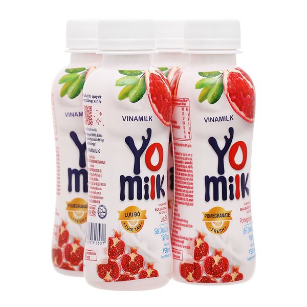  Sữa chua uống Vinamilk lựu lốc 4 chai x 150ml 