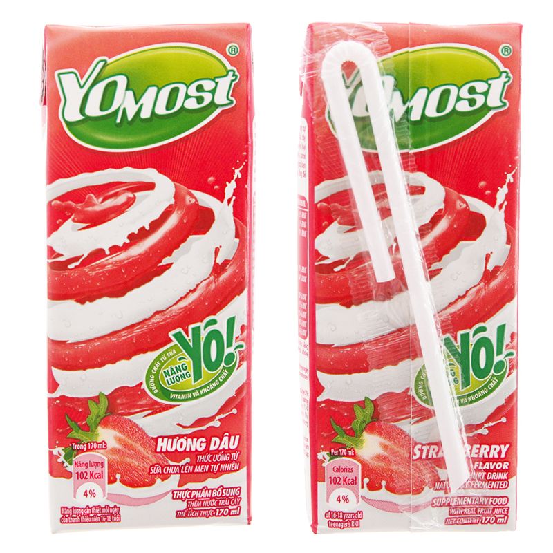 Sữa chua uống YoMost vị dâu thùng 48 x 170ml – Chuỗi Tạp Hóa Việt ...