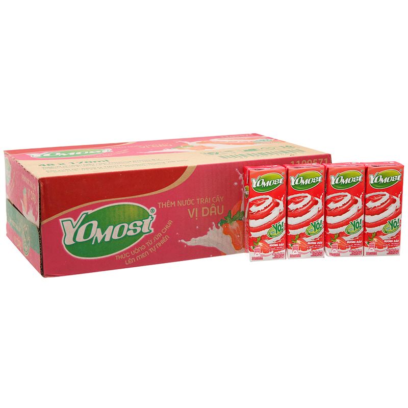 Sữa chua uống YoMost vị dâu lốc 4 x 170ml – Chuỗi Tạp Hóa Việt - Chuyên ...