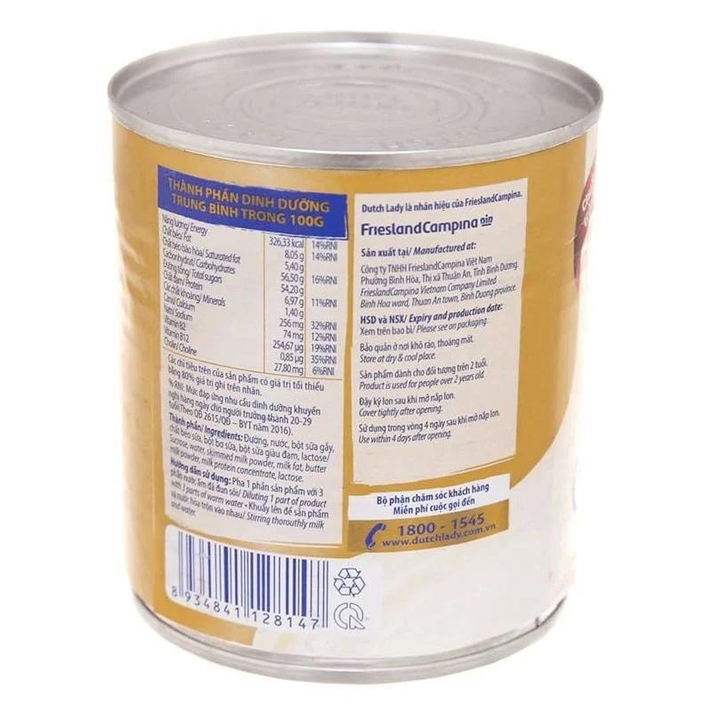  Sữa đặc Dutch Lady nguyên kem cao cấp thùng 48 lon x 380g 