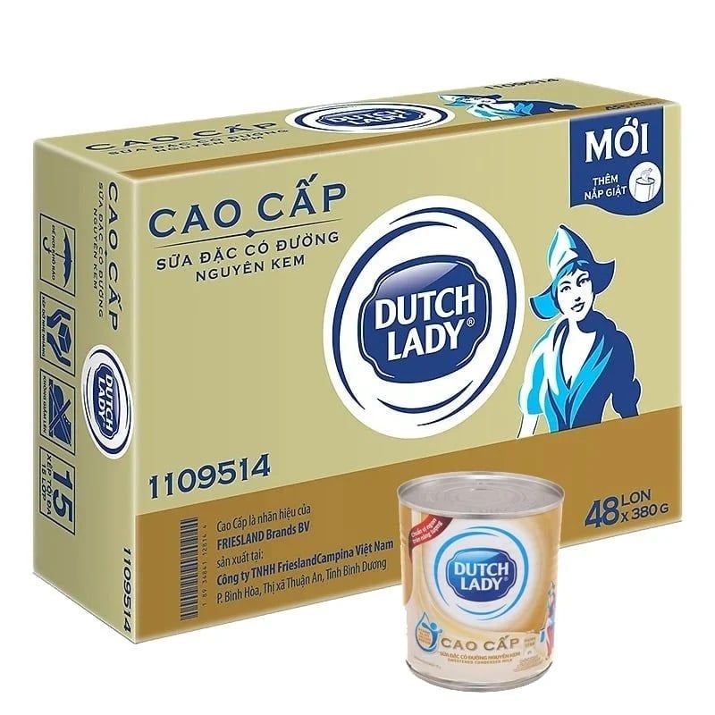  Sữa đặc Dutch Lady nguyên kem cao cấp thùng 48 lon x 380g 