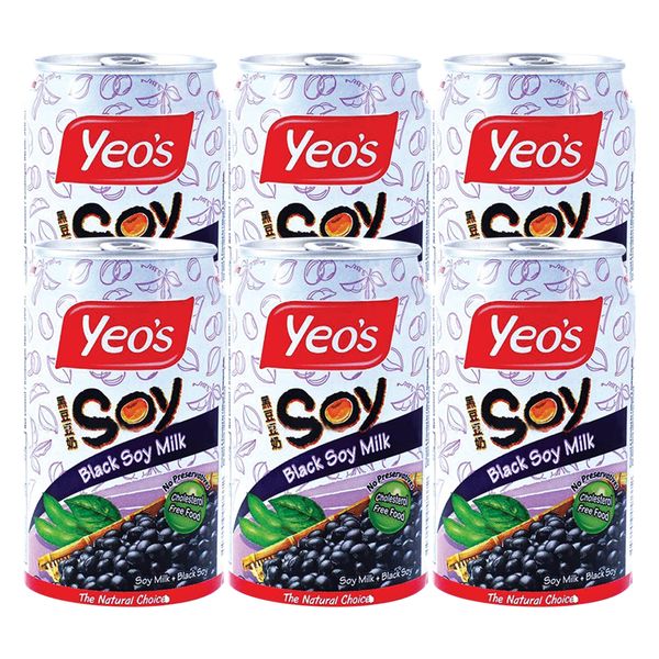  Sữa đậu đen Yeo's lốc 6 lon x 300 ml 