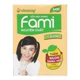  Sữa đậu nành Fami Canxi nguyên chất ít đường lốc 6 hộp x 200ml 