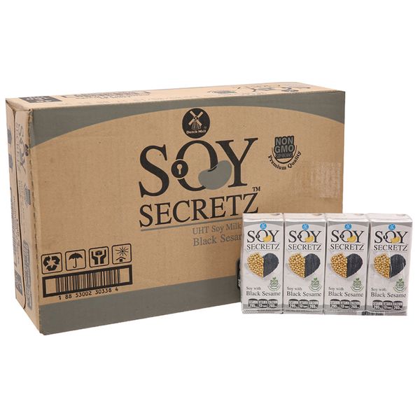  Sữa đậu nành mè đen Soy Secretz thùng 48 x 180ml 