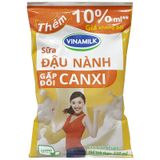  Sữa đậu nành Vinamilk nguyên chất gấp đôi Canxi lốc 10 bịch x 220ml 