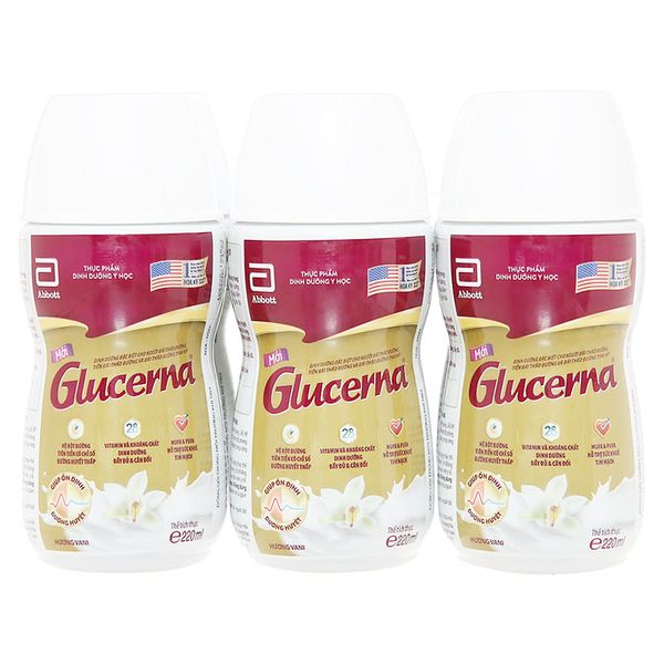  Sữa nước Glucerna shake dành cho người tiểu đường lốc 4 chai x 220ml 