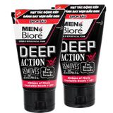  Sữa rửa mặt Men's Bioré Deep Action sạch sâu bộ 2 tuýp x 100g + 25g 