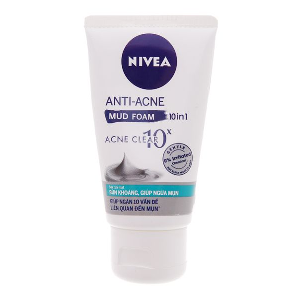  Sữa rửa mặt Nivea bùn khoáng ngừa mụn chai 50g 