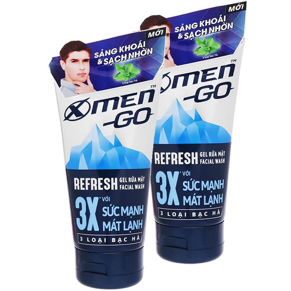  Sữa rửa mặt Refresh X-Men Skinlife 3X mát lạnh bộ 2 chai x 100g 