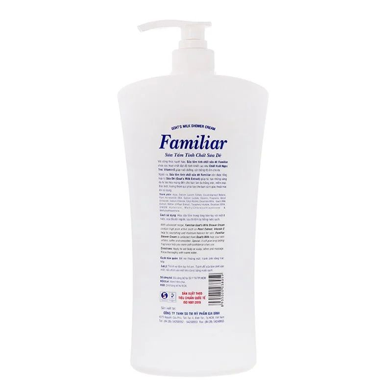  Sữa tắm Familiar tinh chất sữa dê thùng 12 chai x 1 lít 